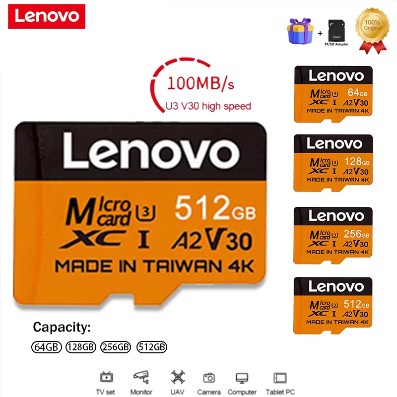 Gaming Console And Monitor - Lenovo Secure 512GB SD-Karten Micro TF