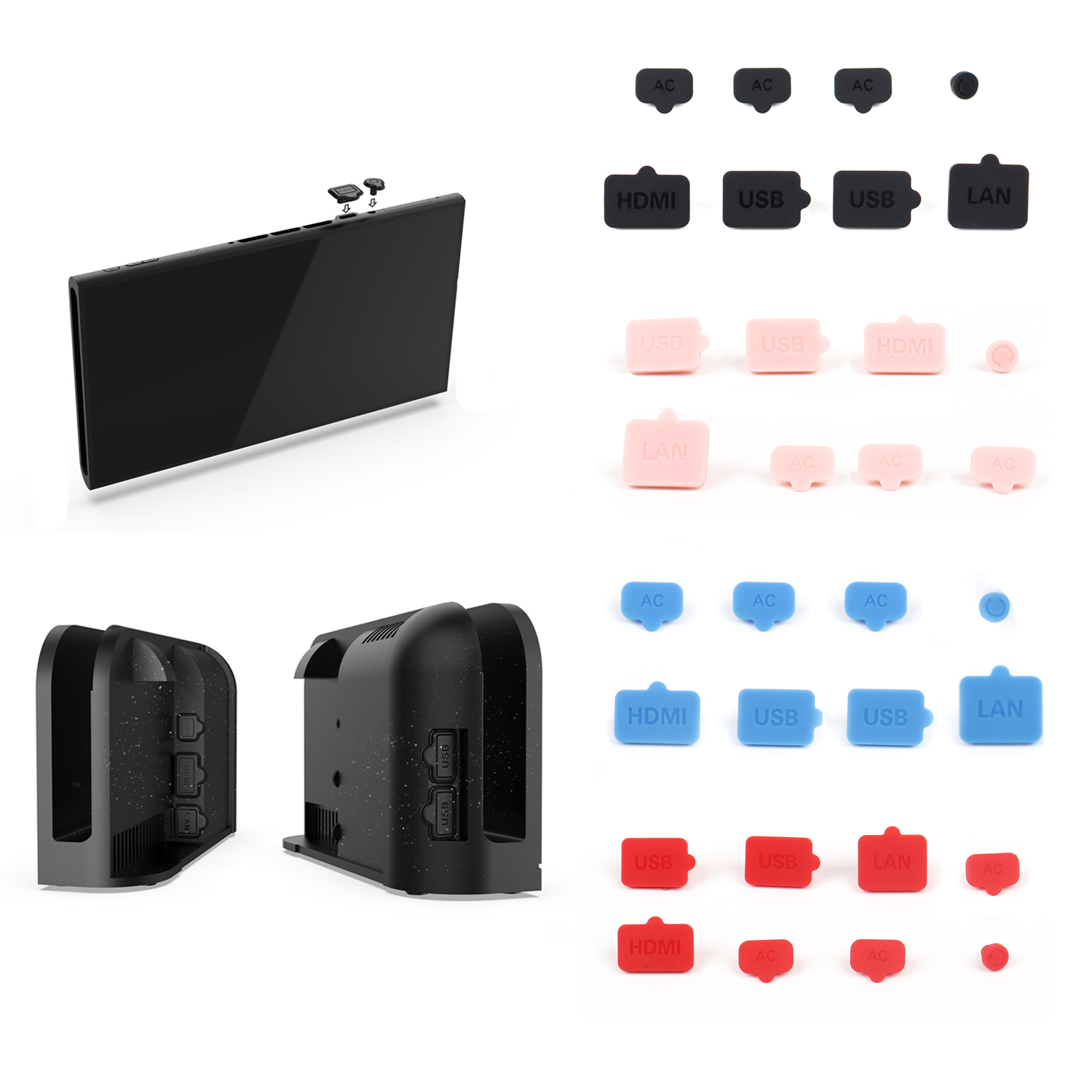 Gaming Console Nintendo Switch 2 - Anti-Staub Stecker Silikon USB HDMI Typ