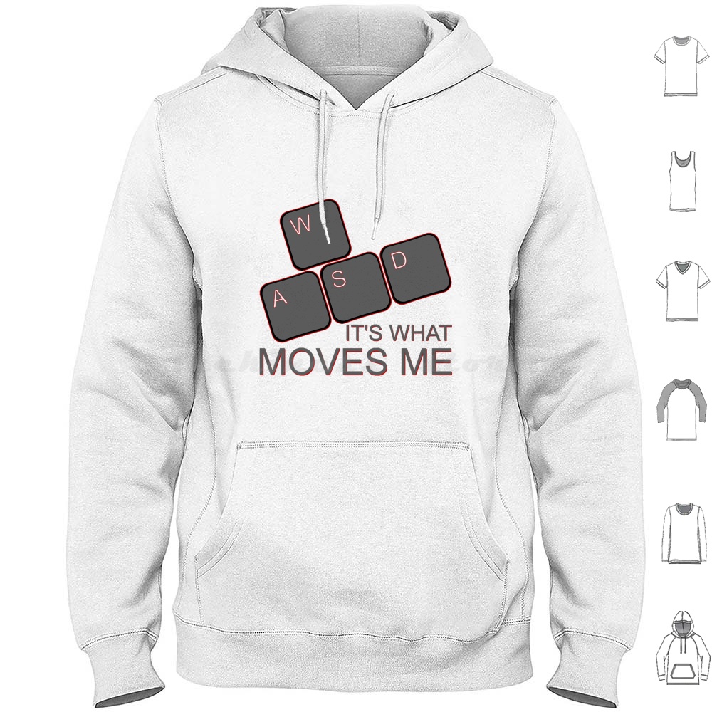 Gaming Console Keyboard - Wasd Moves Me Hoodies Langarm Gaming