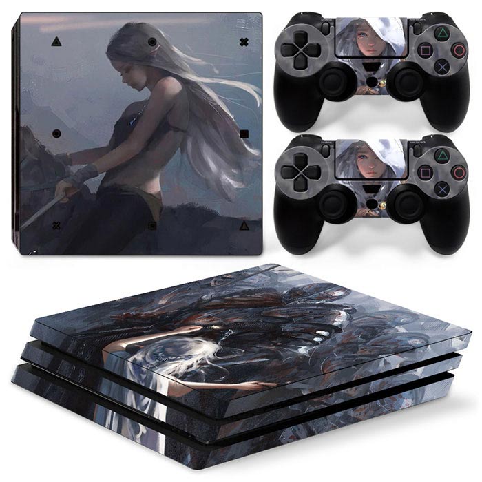 Gaming Console Drawing - Süße Mädchen Stil Schutz aufkleber für