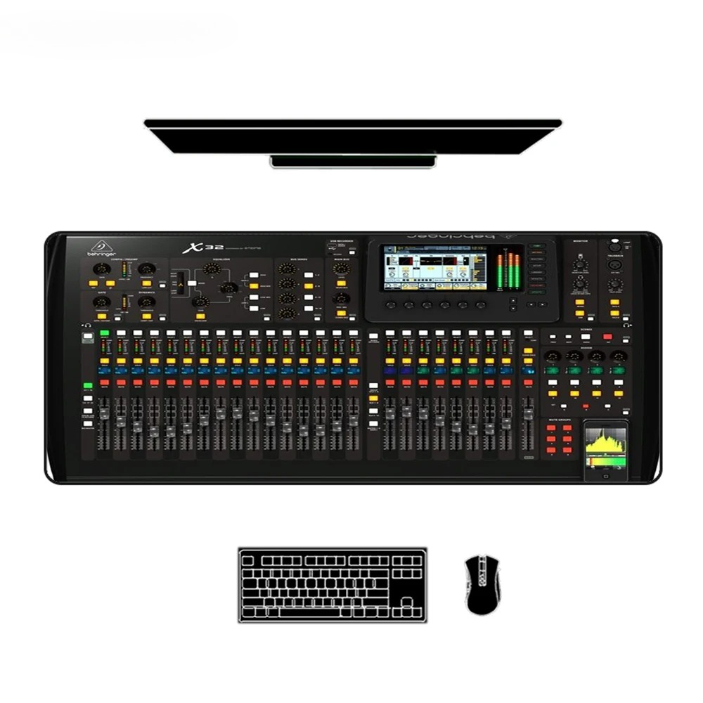 Gaming Console Keyboard - Audio-Mixer Mauspad XXL Mischpult-Spielmatte für Computer-Gaming