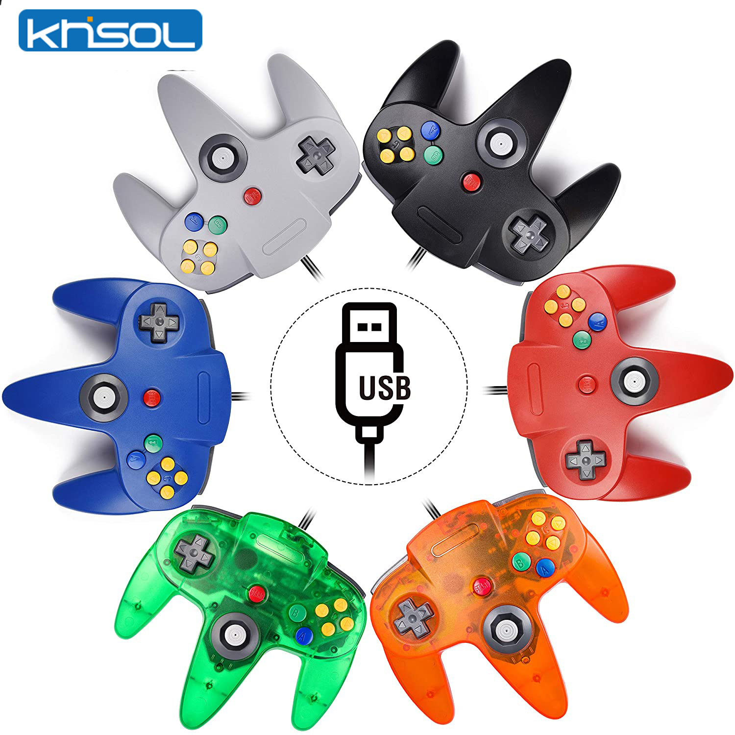 Gaming Console Windows - N64 Controller Klassische USB Wired Remote