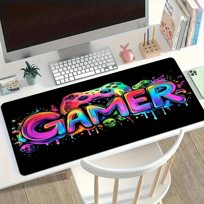 Gaming Console Keyboard - VIKAMA E-Sports Bunte Spielkonsole Bedruckte Gaming-Mausunterlage